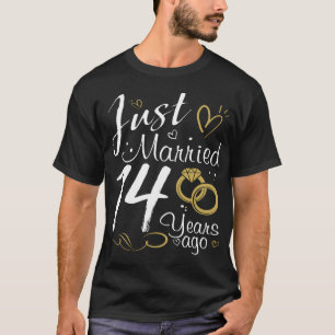 14:e Bröllop-årsdagen. Ny gifta 14 år Ag T Shirt