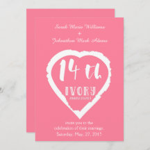 14:e bröllopsdag traditionell elfenben