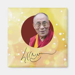 14:e Dalai Lama namnteckning Magnet