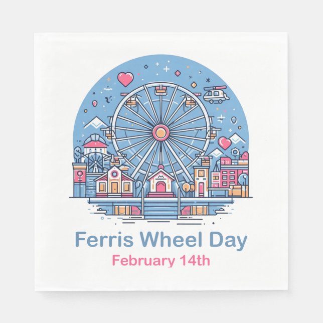 14:e Ferris Wheel Day Pappersservett (Framsidan)