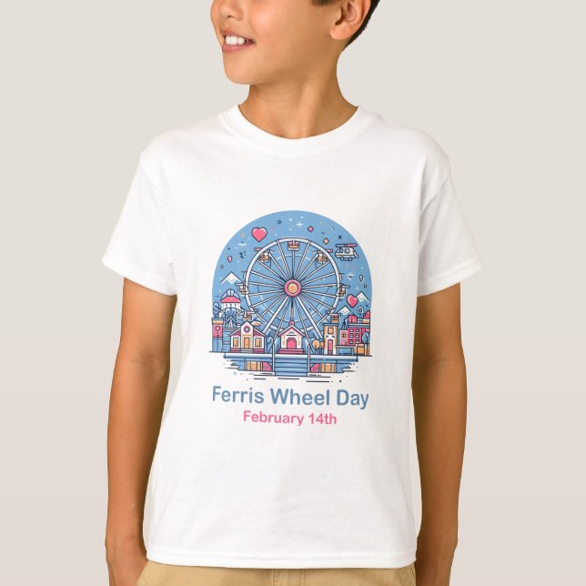 14:e Ferris Wheel Day T Shirt (Framsida)