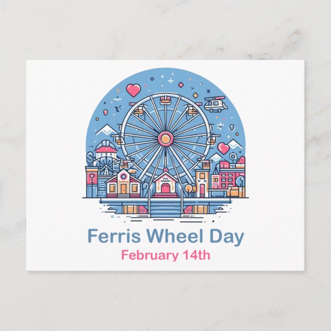 14:e Ferris Wheel Day Vykort (Framsida)