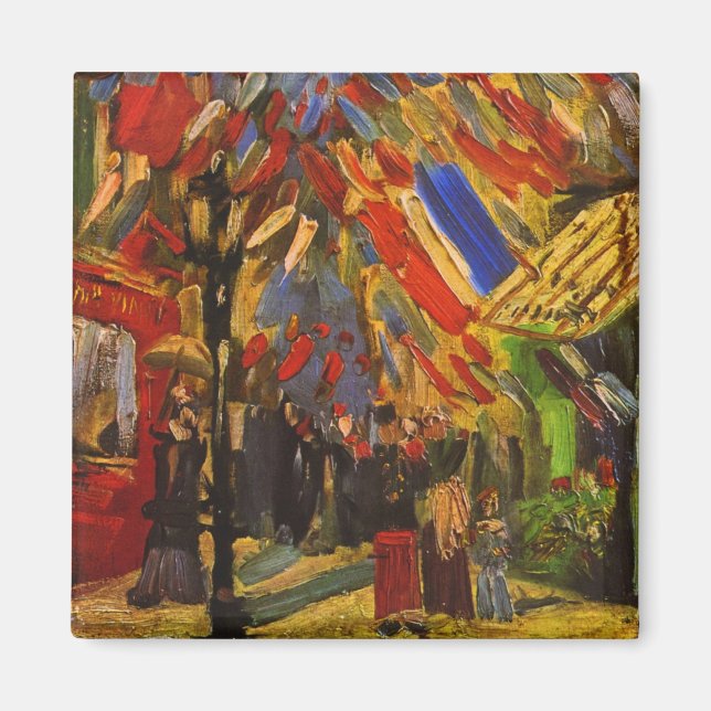 14:e Firande i Paris Van Gogh Fine Art Magnet (Framsidan)