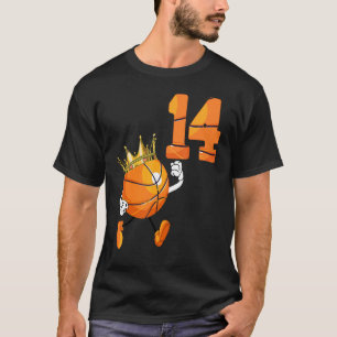 14:e födelsedag 14 år Gammalt basketboll Temaparty T Shirt