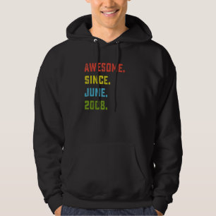 14:e födelsedag Fantastisk sedan juni 2008 14 år Hoodie