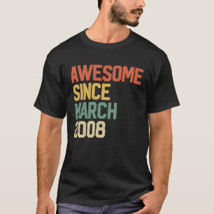 14:e födelsedag Fantastisk sedan mars 2008 14 år O T Shirt
