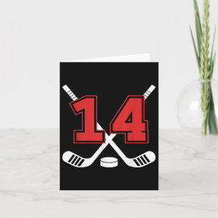 14:e födelsedag Ice Hockey Fjorton år gammal isrut Kort