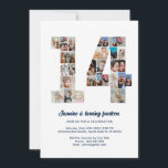14:e födelsedag nummer 14 Anpassningsbar Fotokolla Inbjudningar<br><div class="desc">Gratulera till ditt barns fjortonde födelsedag med denna söta inbjudan. Det är en personlig fotocollage inbjudan som gör att du kan skapa en helt unik och minnesvärd design. Med den här mallen för anpassade kan du infoga dina egna omhuldade foton och fånga de värdefulla stunderna i barnen. Den här inbjudan...</div>