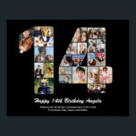 14:e födelsedag nummer 14 Anpassningsbar Fotokolla Poster<br><div class="desc">Markera år av underbara minnen och äventyr med den här fängslande 14:e födelsedagsnumret Fotokollage. Den här mallen för anpassade är perfektens blandning av kreativitet och känslor, vilket gör att du kan skapa en verkligt minnesvärd och personlig gåva till din kära speciella dag. Ta med dig det mesta av fantastiska år...</div>