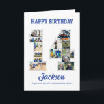 14:e födelsedag Nummer 14 Fotokollage Kort<br><div class="desc">Fira 14-årsdagen eller bröllop-årsdagen med den här anpassningsbarna fotokollage. Välj dina favoritfoton för visning. Anpassa namn, text och datum för att passa tillfälle. Det här kommer att bli en underbar keepy med personlig-budskap att se tillbaka på med familj och vänner. Om du behöver något annat nummer som kollage, kan du...</div>