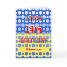 14:e födelsedag tillsätt namn-cirklar mönster