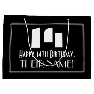 14:e födelsedagen ~ Art Deco Inspired Titta "14" +