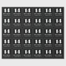 14:e födelsedagen - Art Deco Inspired Titta "14",