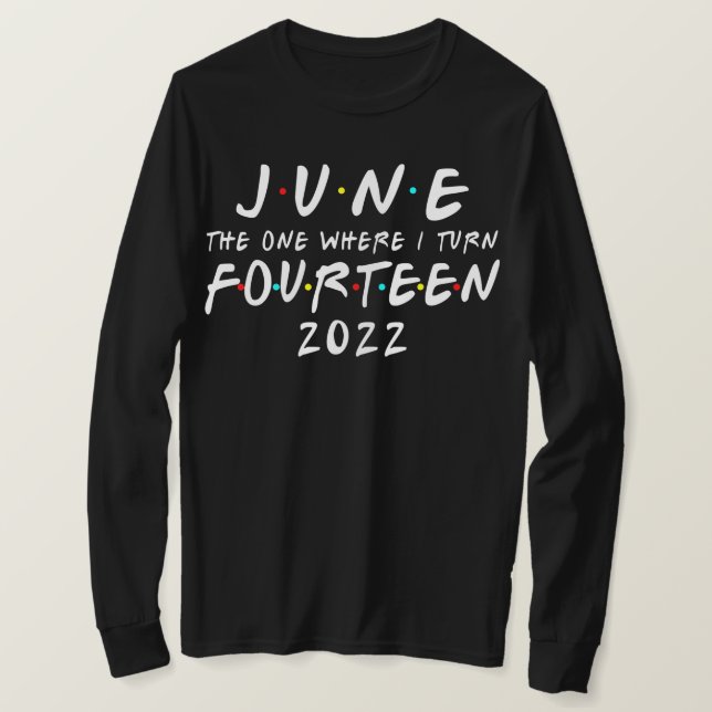 14:e födelsedagen den 14:e t shirt (Design framsida)