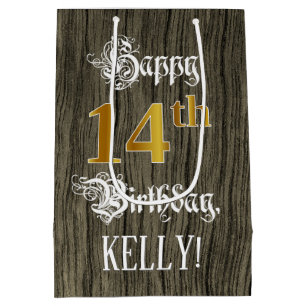 14:e födelsedagen: Faux Guld look & Faux Wood Möns
