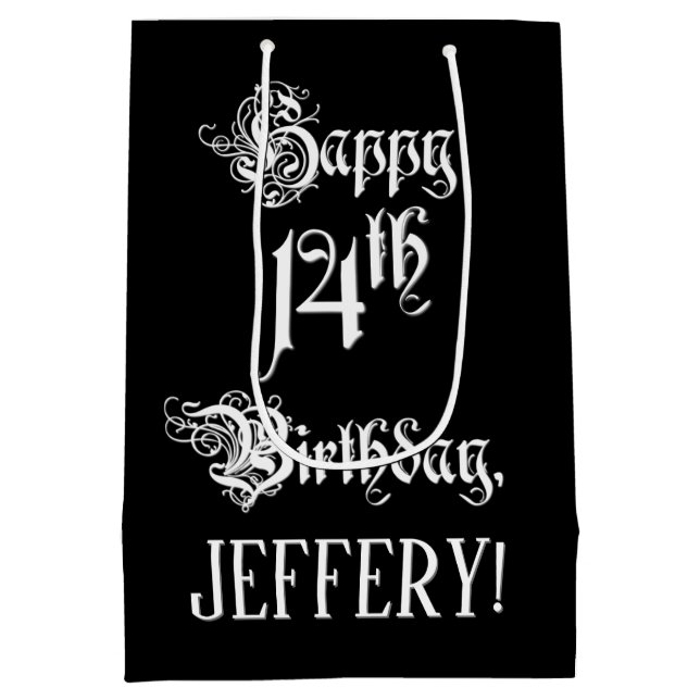 14:e födelsedagen: Finare, Elegant, skript + eget  (Baksidan)