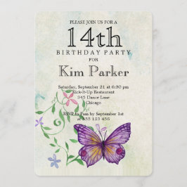 14:e födelsedagen inbjudningar