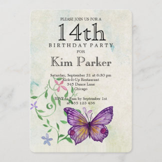 14:e födelsedagen inbjudningar