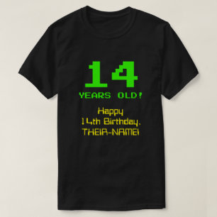 14:e födelsedagen: Roligt, 8-bitars utseende, Ner T Shirt