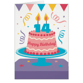 14:e födelsedagskummel hälsningskort