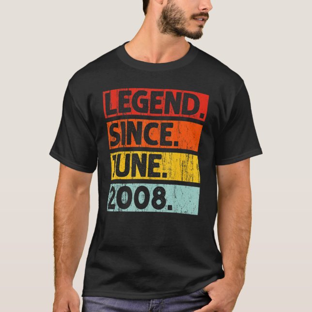 14:e födelsedagslätten sedan juni 2008 14 år gamma t shirt (Framsida)