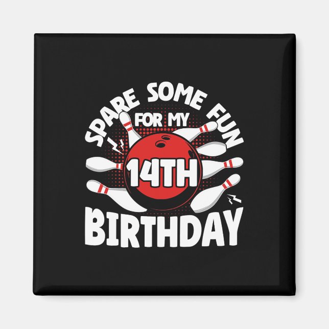 14: e födelsedagsplåstret Sällsynt Roligt 14 år Bi Magnet (Framsidan)