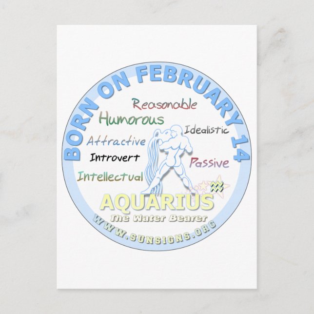 14 februari - Aquarius Vykort (Framsida)