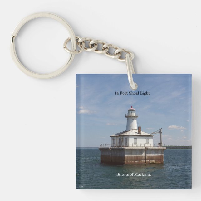 14 Foot Shoal Light acrylic nyckelring (Framsidan)