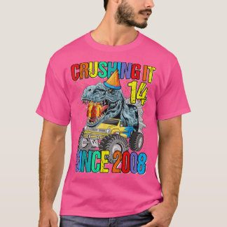 14 Förstörelse sedan 2008 med Monster Lastbil Dino T Shirt