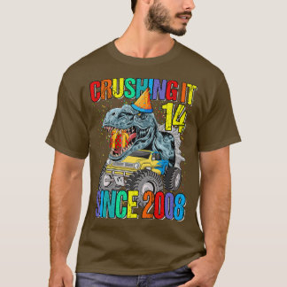 14 Förstörelse sedan 2008 med Monster Lastbil Dino T Shirt