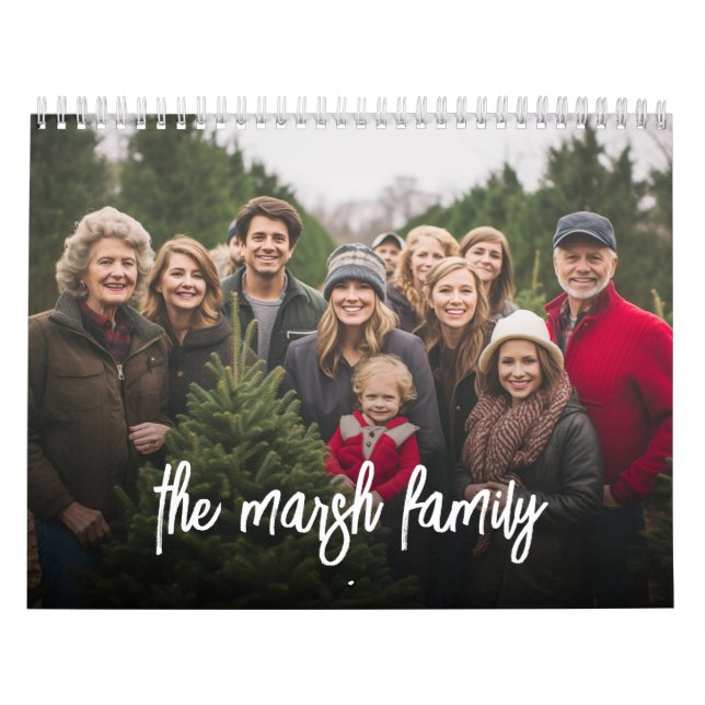 14 Foto Full täckning Bilder Minimal Design Familj Kalender (Omslag)