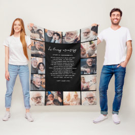 14-foto i Loving Memory Namn & Anpassningsbar Quot Fleecefilt