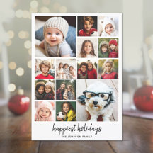 14 Foto Jul Collage Minimalistisk svart Glad