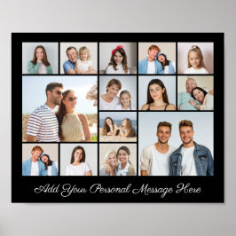 14 Fotokollage lägg till din egen Hälsning Poster