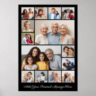 14 Fotokollage lägg till din egen Hälsning Poster