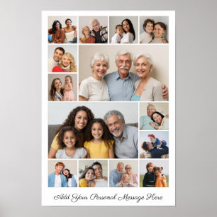 14 Fotokollage lägg till din egen Hälsning Poster