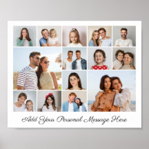 14 Fotokollage lägg till din egen Hälsning