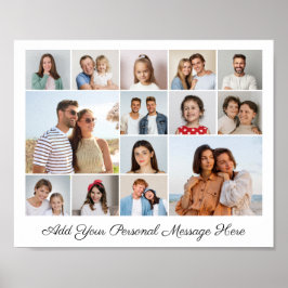 14 Fotokollage lägg till din egen Hälsning Poster