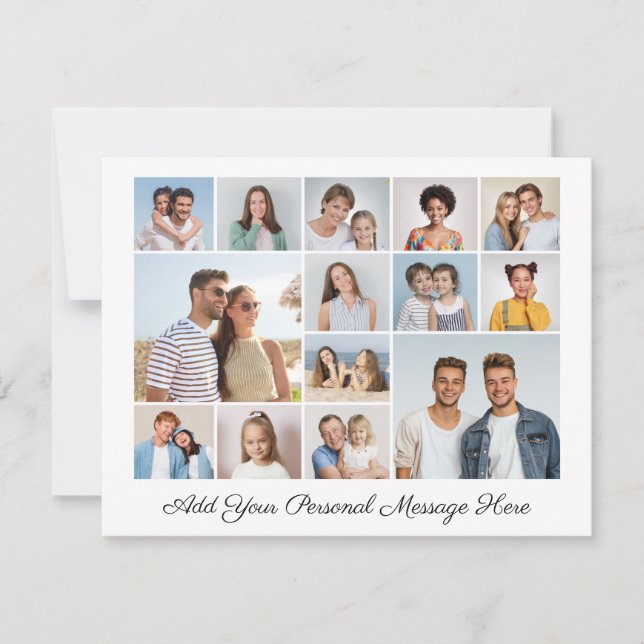 14 Fotokollage lägg till ditt eget gratulationskor (Framsida)