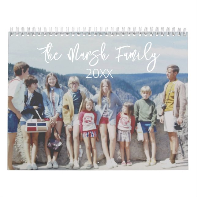 14 Fotopatäckande Bilder-Fullt - minimal designfam Kalender (Omslag)