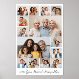 14 Fotoskollage Lägg till din egen hälsning Poster