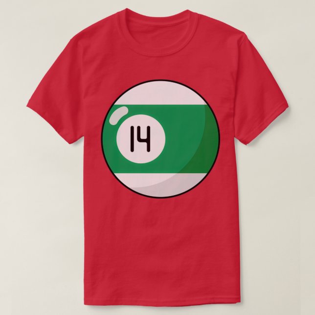 14 gröntar för miljard boll och vit t shirt (Design framsida)