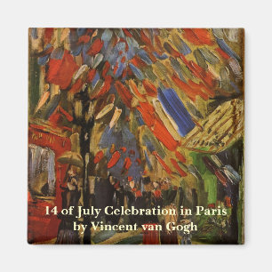 14 juli Firande i Paris av Vincent van Gogh Magnet
