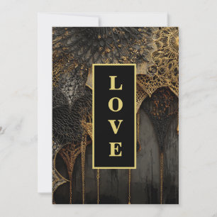 *~ 14 OSA AR26 QR Guld KÄRLEK Luxury Bröllop Inbjudningar