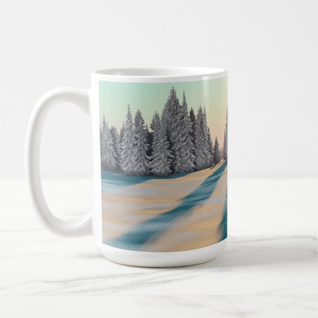 14 oz mugg med "Dusting of Snö"-bild (Vänster)