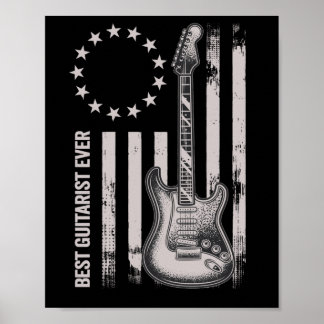 14 Retro Bästa Gitarrist Någonsin Amerikansk Gitar Poster
