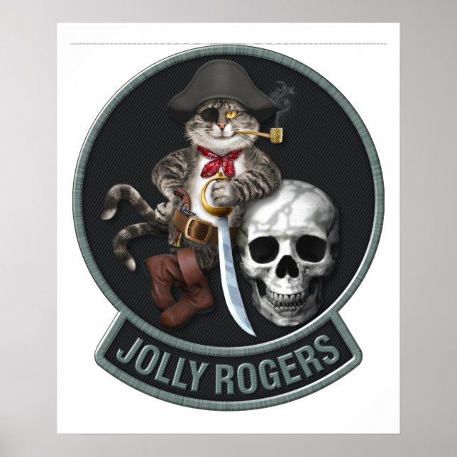 14 Tomcat Mascot Jolly Rogers Poster (Framsidan)