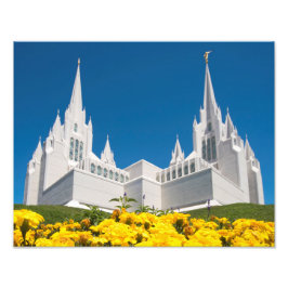 14-tums x 11-tums Photo LDS San Diego Temple Fototryck