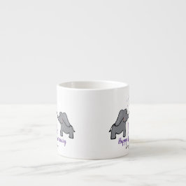 14th ivory wedding anniversary cute elephant espressomugg