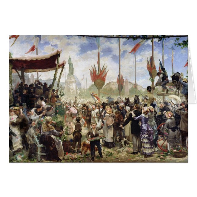 14th Juli 1880, 1882 Hälsningskort (Framsidan Horizontal)